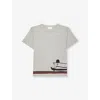 Gucci Light Grey Mel/mix Branded-print Cotton-jersey T-shirt 4-8 In Gray