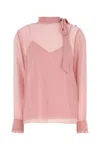 Gucci Crepe Blouse With Bow Detail And Layered Design