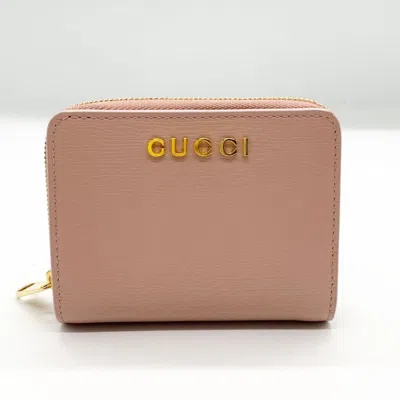 Pre-owned Gucci Light Pink Leather Coin Purse/coin Case ()