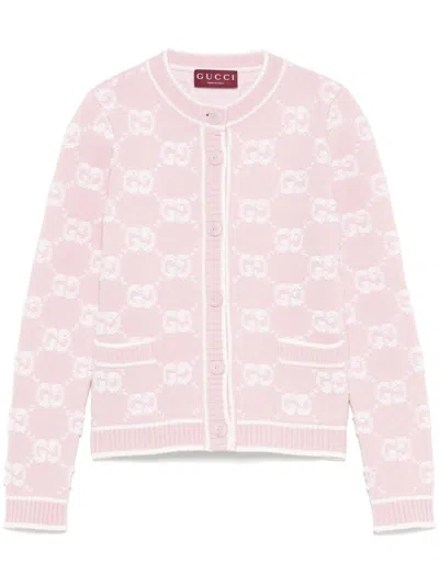 Gucci Light Pink Logo Cardigan