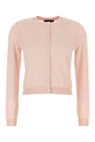 Gucci Light Pink Stretch Cashmere Blend Cardigan