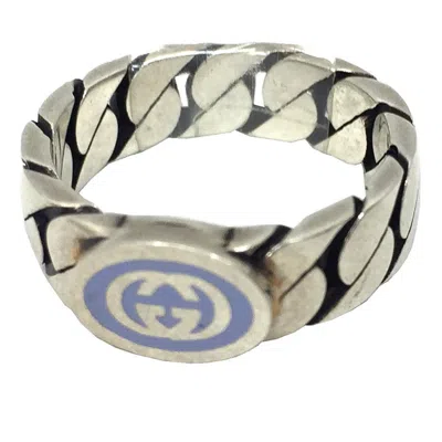 Pre-owned Gucci Light Purple Enamel Band Ring ()