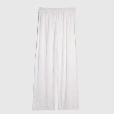 Gucci Light Silk Jersey Sportswear Pants In White