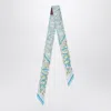 Gucci Light Silk Scarf In Printed Light Blue