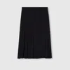 Gucci Light Viscose Sable Skirt In Black