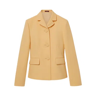 Pre-owned Gucci Light Wool Crepe Jacket 'granny Cream' | Yellow | Women's Size 40