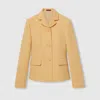 Gucci Wool Crêpe Jacket In Yellow