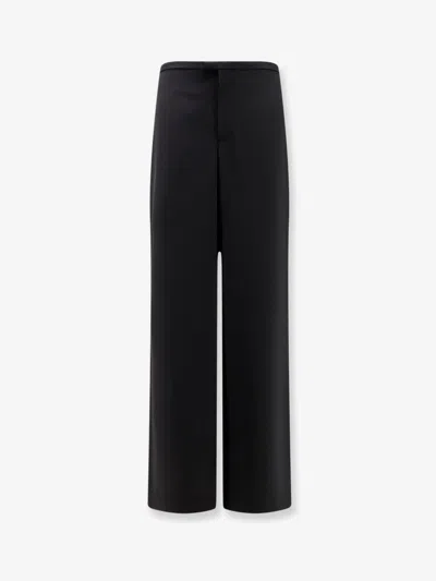 Gucci Light Wool Trousers In Black