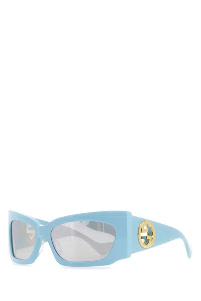 Gucci Light-blue Acetate Sunglasses In Pink