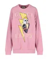 Gucci Lightning Bolt Bananya Print Sweatshirt In Pink