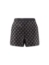 Gucci Lightweight Lamé Wool Tweed Shorts In Blue