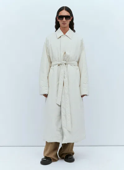 Gucci Lightweight Matte Coat In Ivory