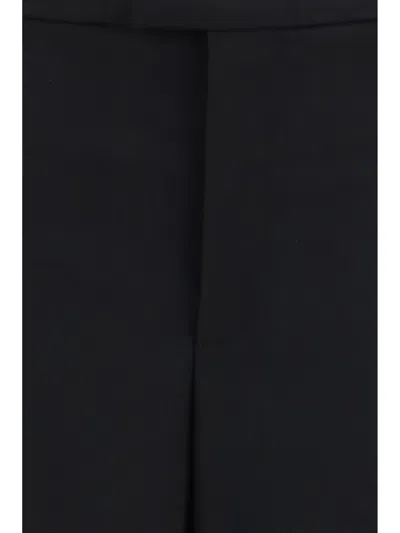 Gucci Lightweight Merino Wool Trousers In Black
