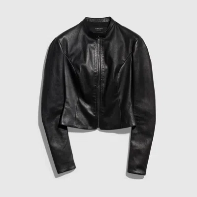 Gucci Lightweight Stretch Leather Jacket In Black