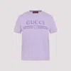 Gucci Printed Logo T-shirt In Light Purple