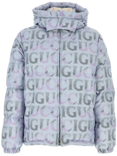 Gucci Lilac Jacket With Down Fill Jackets In Blue
