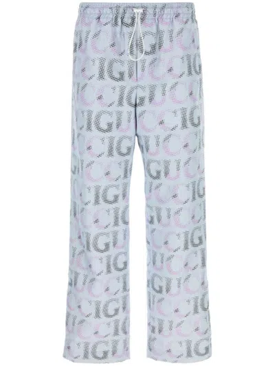 GUCCI GUCCI LILAC POLYESTER TROUSERS