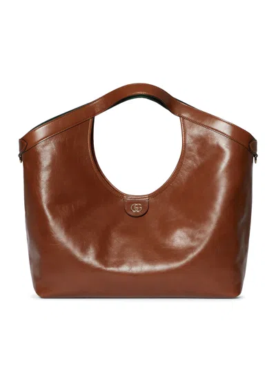 Gucci Lily Large Tote Bag In Brown