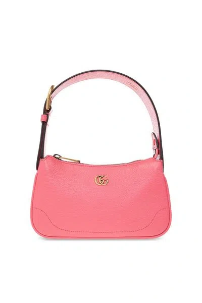 Gucci Aphrodite Mini Leather Shoulder Bag In Pink