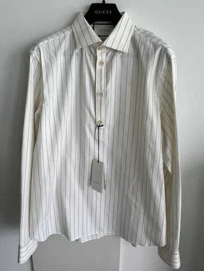 Pre-owned Gucci Limited Edition Runway Vintage Vibe Striped Shirt
