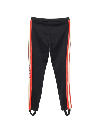 Pre-owned Gucci Line Jogger Trousers In Black