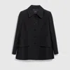 Gucci Linen Blend Caban In Black