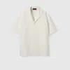 Gucci Linen Blend Gg Canvas Shirt In White