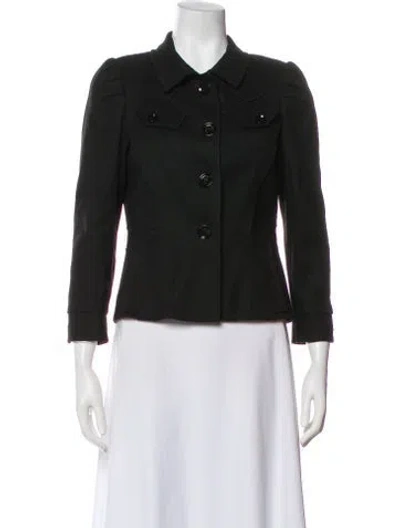 Pre-owned Gucci Linen Evening Jacket In Black