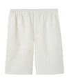 Gucci Linen Shorts With Embossed Logo In White