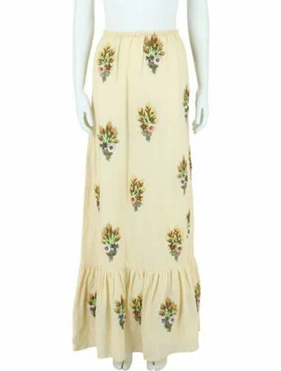 Pre-owned Gucci Linen Skirt W/ Tags In Yellow