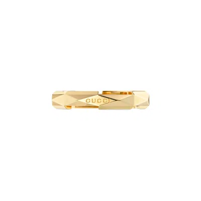 Gucci Link To Love Studded Ring In Yellow Gold