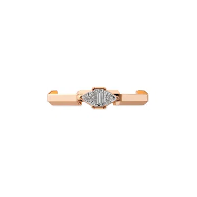 Gucci Link To Love Baguette Diamond Ring In Gold