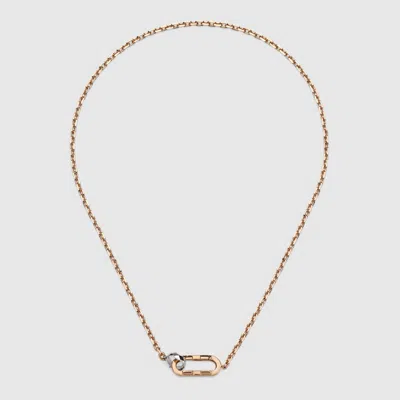 Gucci Link To Love Chain Necklace In Gray