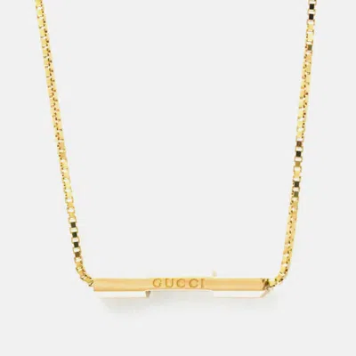 Pre-owned Gucci Link To Love Necklace Pink Gold 18k No Stone Pendant Necklace Pink Gold