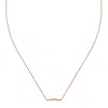 Gucci Link To Love Necklace With '' Bar In Rose Gold
