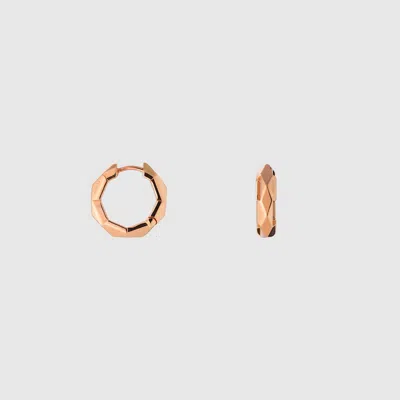 Gucci Link To Love Studded Earrings In Rose Gold
