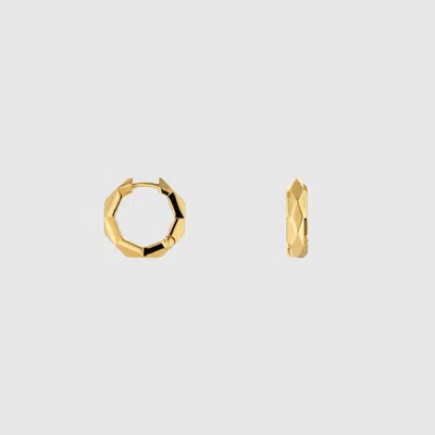 Gucci Link To Love Studded Earrings In Yellow Gold