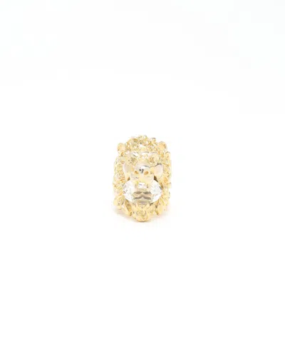 Gucci Lion Rhinestone Ring In Gold