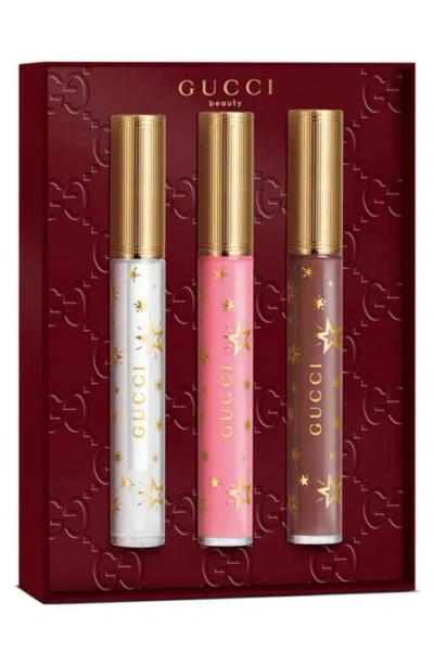 Gucci Lip Gloss Set (limited Edition) $126 Value In Transparent