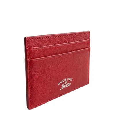 Gucci Lira Card Case In Red