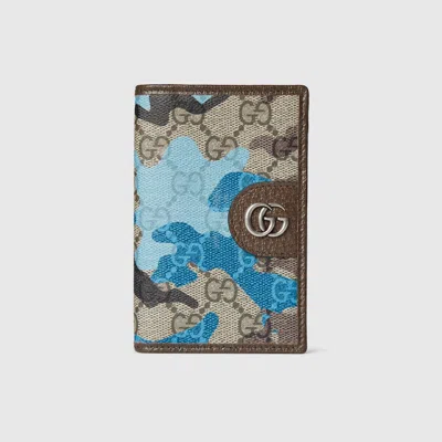 Gucci Gg Long Card Case In Blue