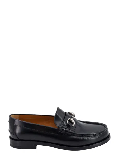 Gucci Black Chunky Loafers With Horsebit Detail In Leather Man