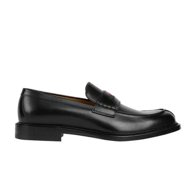 Pre-owned Gucci Loafer 'black Green Red' | Men's Size 8