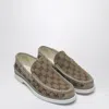 Gucci Loafer In Original Gg Fabric Beige/ebony Men