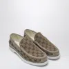 Gucci Loafer In Original Gg Fabric Beige/ebony Men In Multicolor