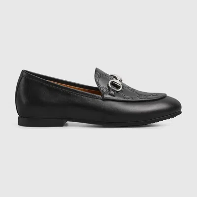 Gucci Kids' Loafer With Horsebit In Black