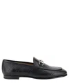 Gucci Jordann Gg Leather Bit Loafers In Black