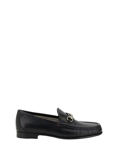 Gucci Black Loafers With Horsebit Detail In Smooth Leather Woman