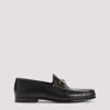 Gucci Horsebit Almond-toe Loafers In Black