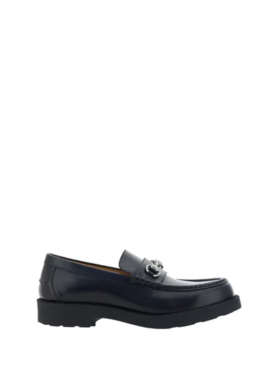 Gucci Black Chunky Loafers With Horsebit Detail In Leather Man